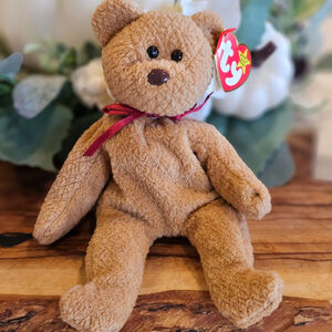 Curly the Bear TY beanie baby Vintage